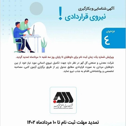 تمدید مهلت ثبت نام فراخوان شماره ۴